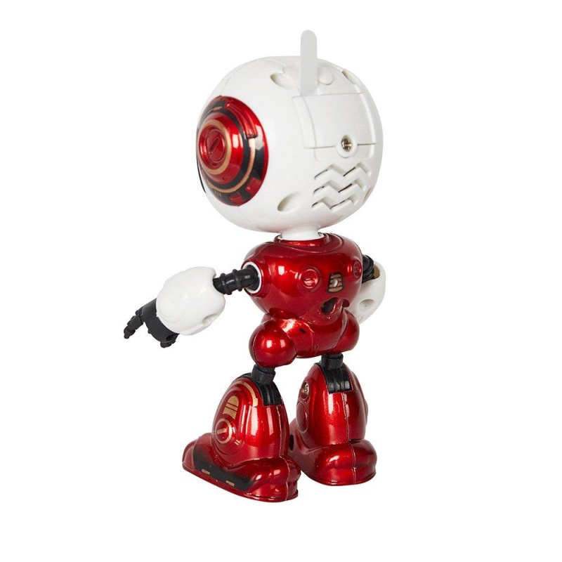 Mini Metal Robots For Kids, Touch-Sensitive, Voice, Music & Light, Red Color