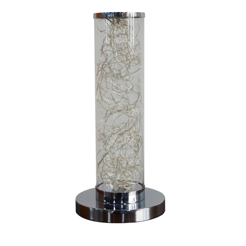 Column Table Lamp With Integrated Multicolored Led, Clear