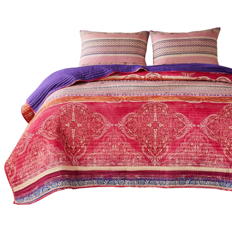 Dora 3 Piece Bohemian Full Quilt Set