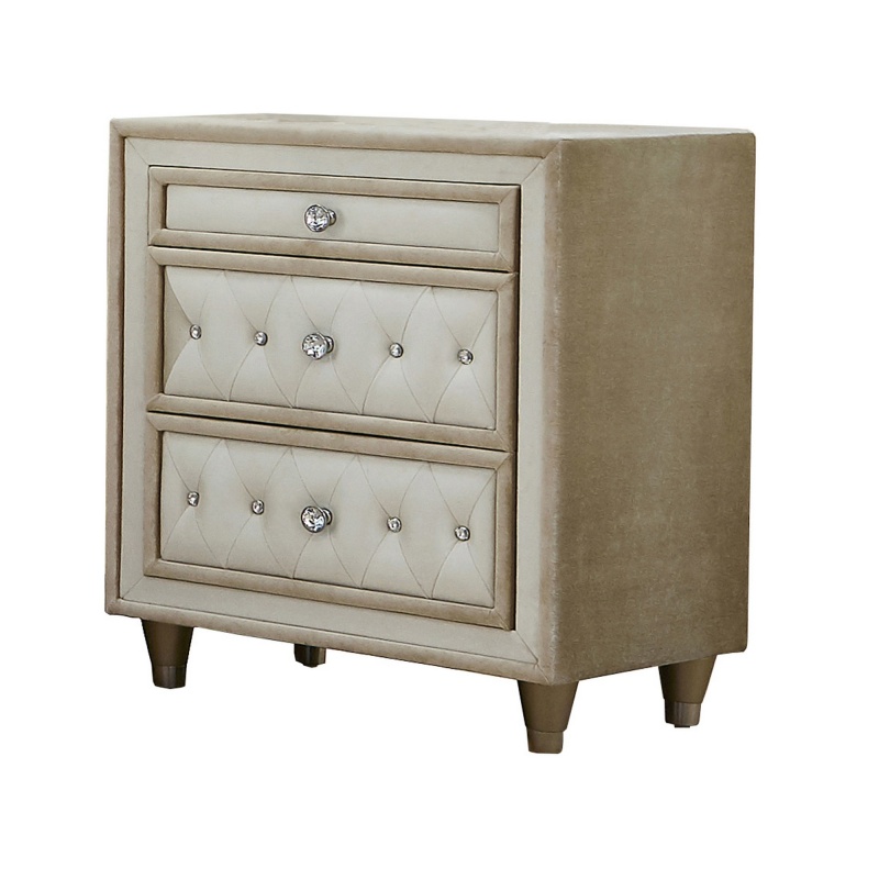 Matt 30 Inch Modern Nightstand with 3 Drawers
