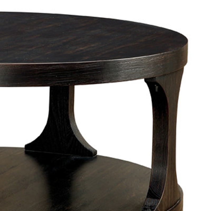 Carrie Transitional Coffee Table, Antique Black