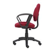 Boss Perfect Posture Deluxe Office Task Chair With Loop Arms, Burgundy