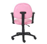 Boss Pink Microfiber Deluxe Posture Chair W/ Loop Arms