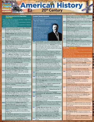 American History 20Th Century (Quick Study Academic)