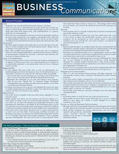 Business Communications (Quick Study Business)