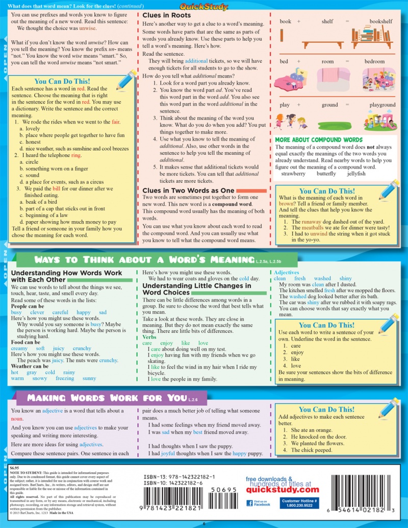 QuickStudy Math: Common Core 3rd Grade Laminated Study Guide