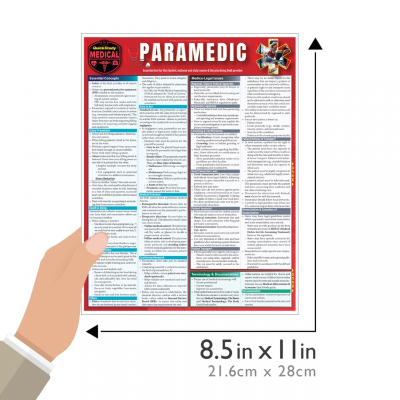 Quickstudy | Paramedic Laminated Reference Guide