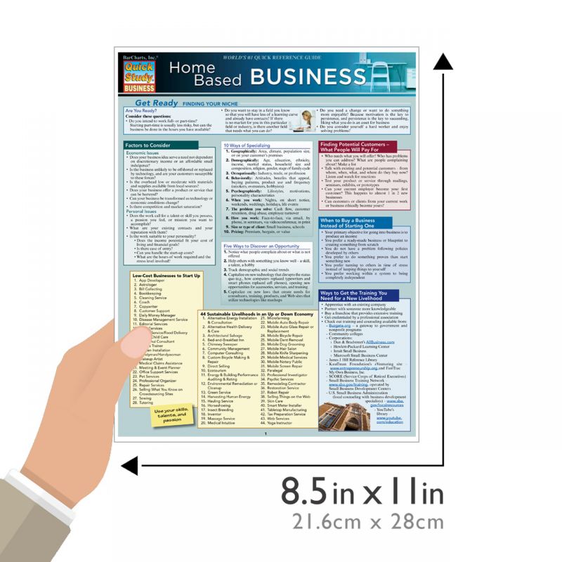 Quickstudy | Home-Based Business Laminated Reference Guide