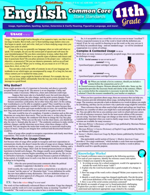 QuickStudy Math: Common Core 3rd Grade Laminated Study Guide