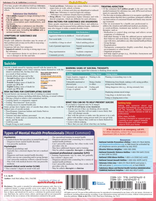 Statistics for Behavioral Sciences: A Quickstudy Laminated Reference Guide  (Other)