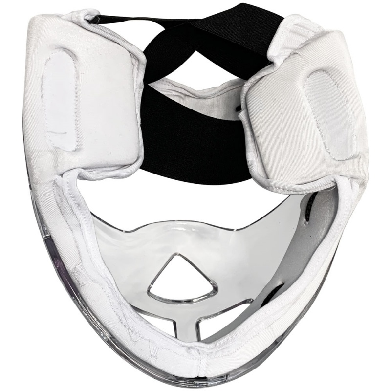 Field Hockey Face Mask Force Clear Transparent Penalty Short Corner Protection, Available Colors White Blue & Black In Senior & Junior Size's