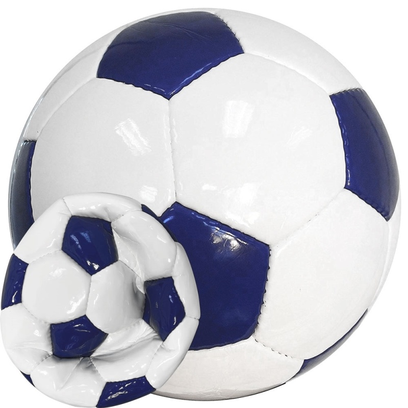 Bulk Deflated Navy Blue White Classic Traditional Soccer Balls Based On