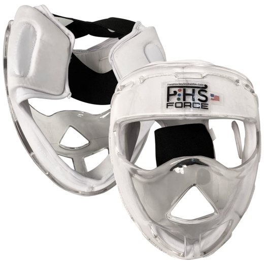 F HS Field Hockey Face Mask Force Clear Transparent Penalty Short Corner Protection