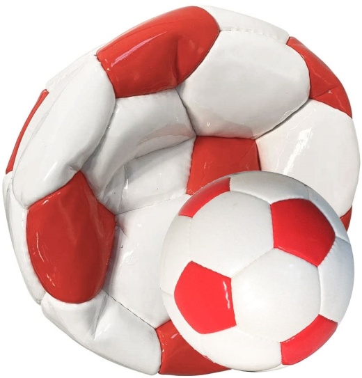 Bulk Deflated Red & White Classic Traditional Soccer Balls Based On Volume Old School Balls Soccer Ball Size: Size 3