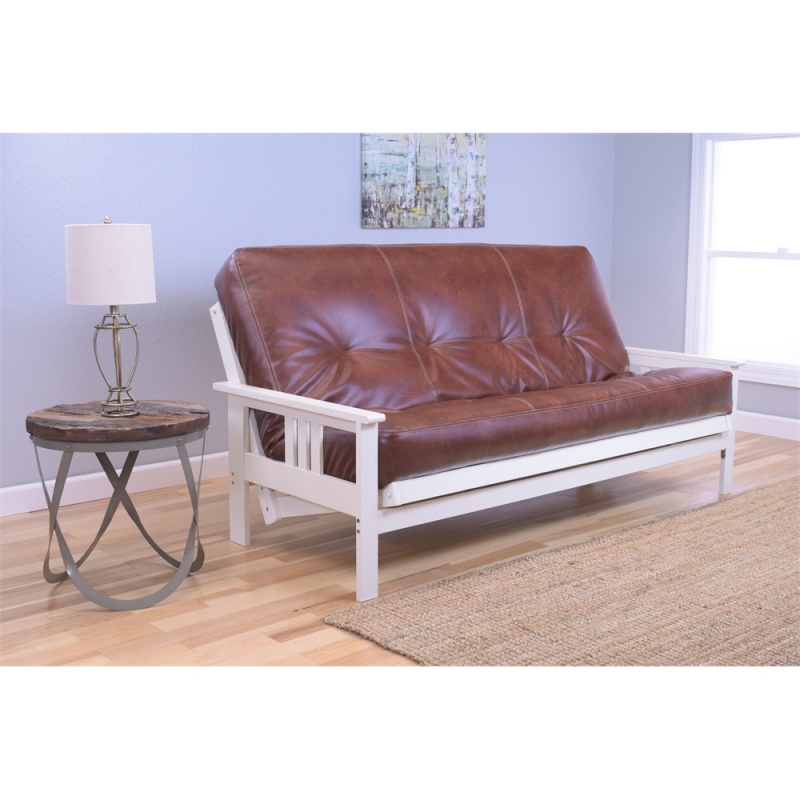 Monterey Frame/Antique White Finish/Oregon Trail Saddle Mattress
