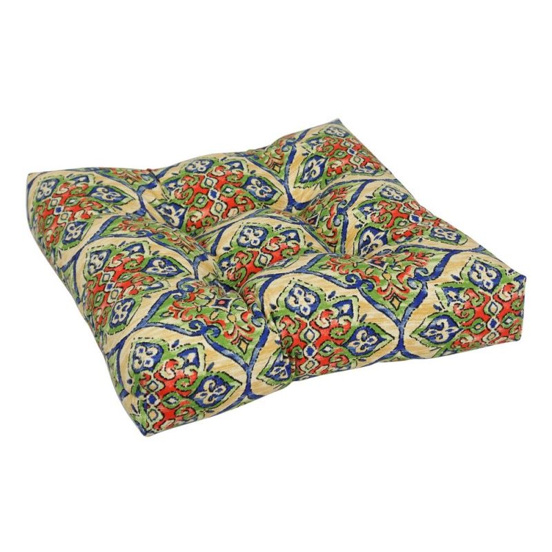 19-Inch Squared Polyester Outdoor Tufted Dining Chair Cushion 94005-1Ch-Od-189