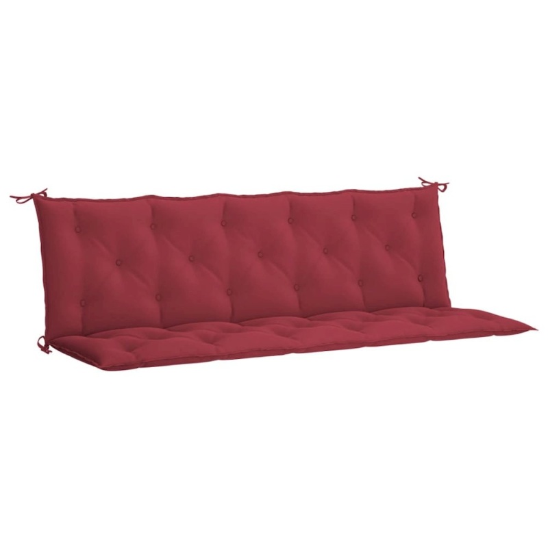 Garden Bench Cushion Set Of 2 Wine Red Oxford Fabric, Hollow Fiber