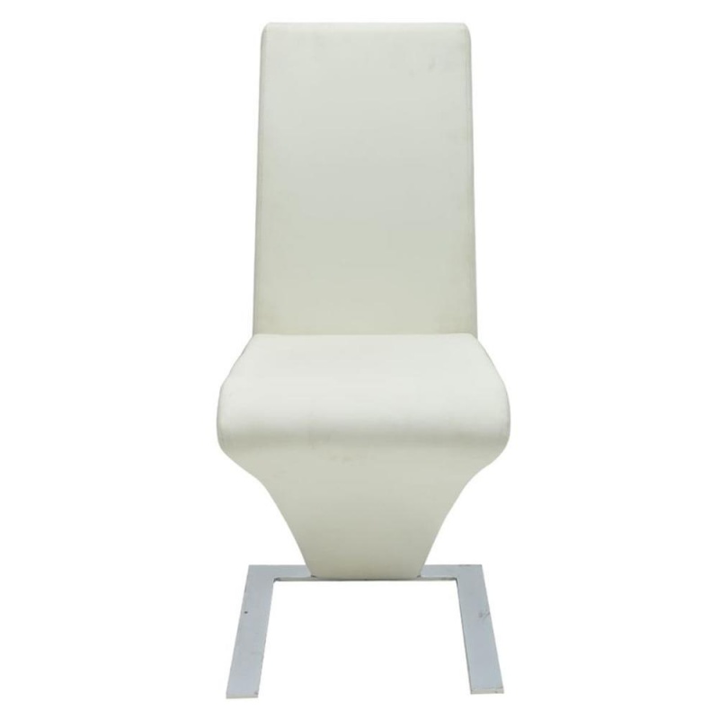 Vidaxl Dining Chairs 2 Pcs White Faux Leather