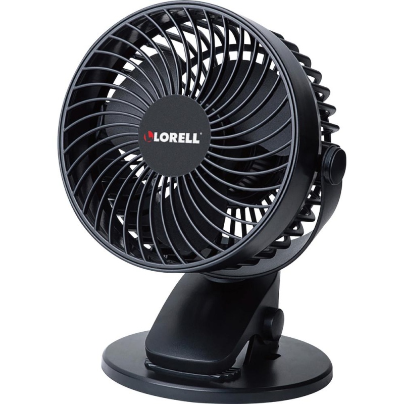 Lorell Usb Personal Fan - 127 Mm Diameter - 2 Speed - Breeze Mode, Quiet, Adjustable Tilt Head - 7.7" Height X 5.8" Width - Black