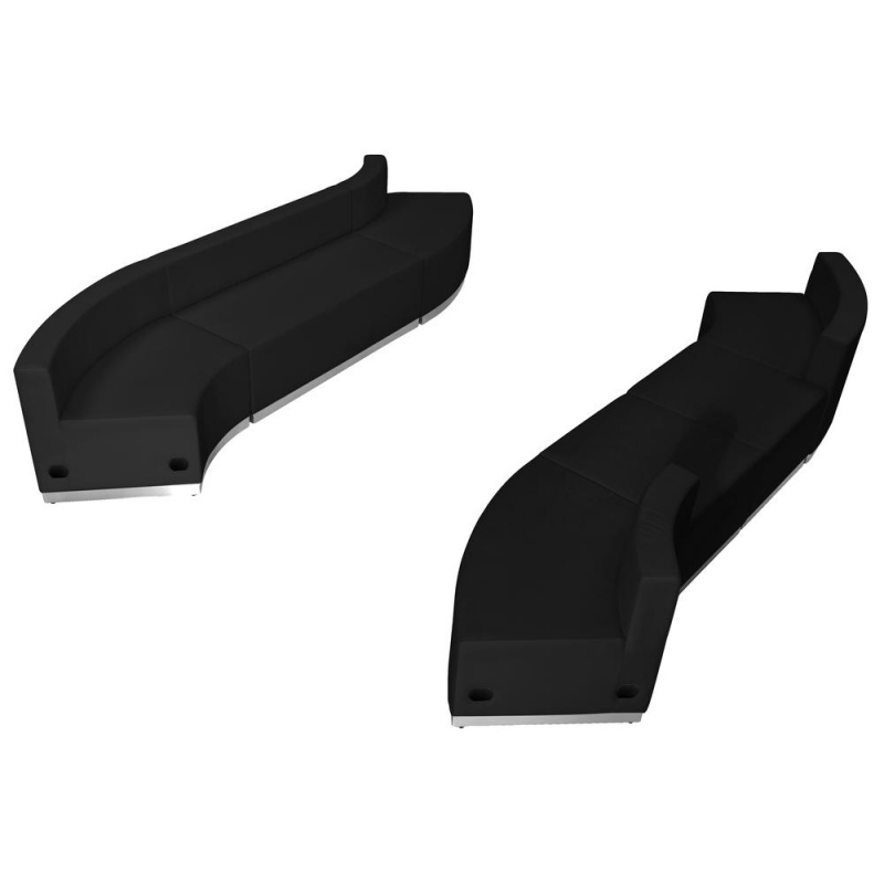 Alon Black Leathersoft Reception Configuration, 7 Pieces
