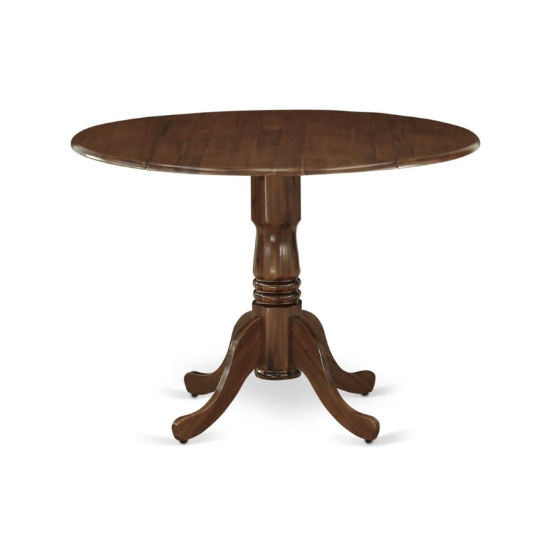 East West Furniture 3-Piece Dining Set with Round Table and 2 Parson Chairs