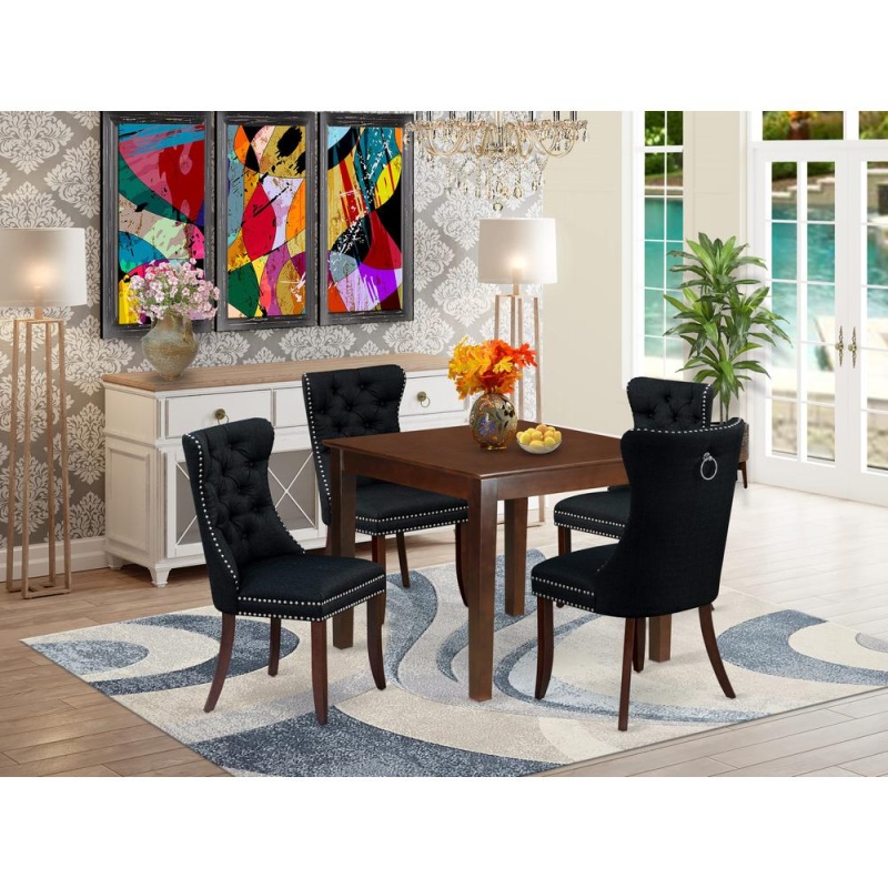 5 Piece Dinette Set Consists Of A Square Dining Room Table