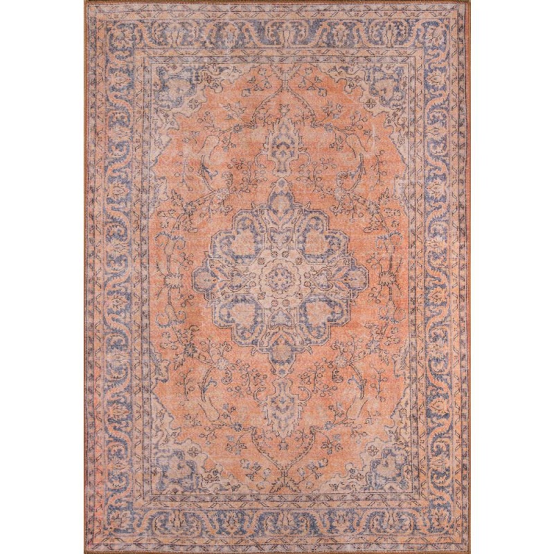 Traditional Rectangle Area Rug, Copper, 10' X 14'