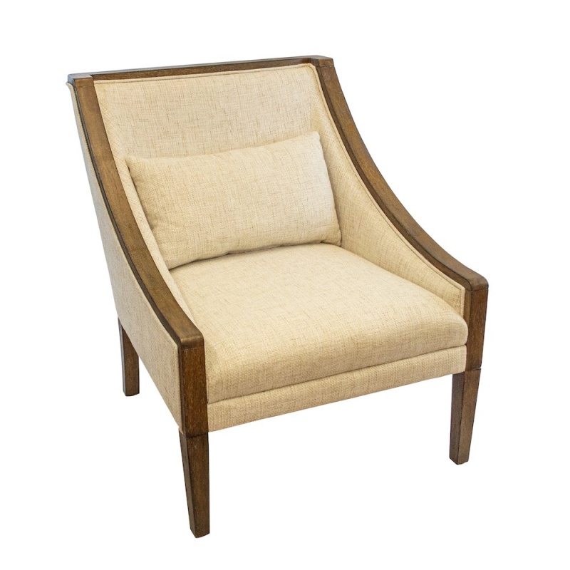 Occasional Side Accent Chair in Desert Ivory