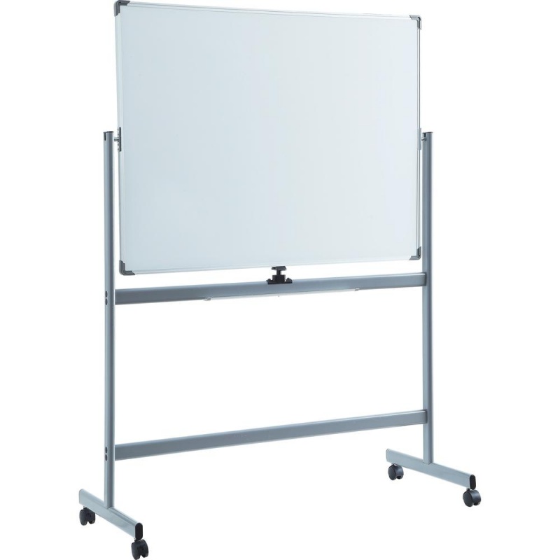 Lorell Magnetic Whiteboard Easel - 72" (6 Ft) Width X 48" (4 Ft) Height - White Surface - Rectangle - Floor Standing - 1 Each