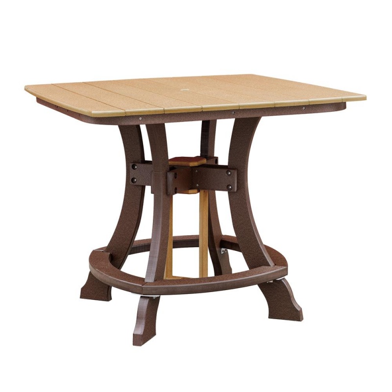 Counter Height Square Table in Cedar with Tudor Brown Base