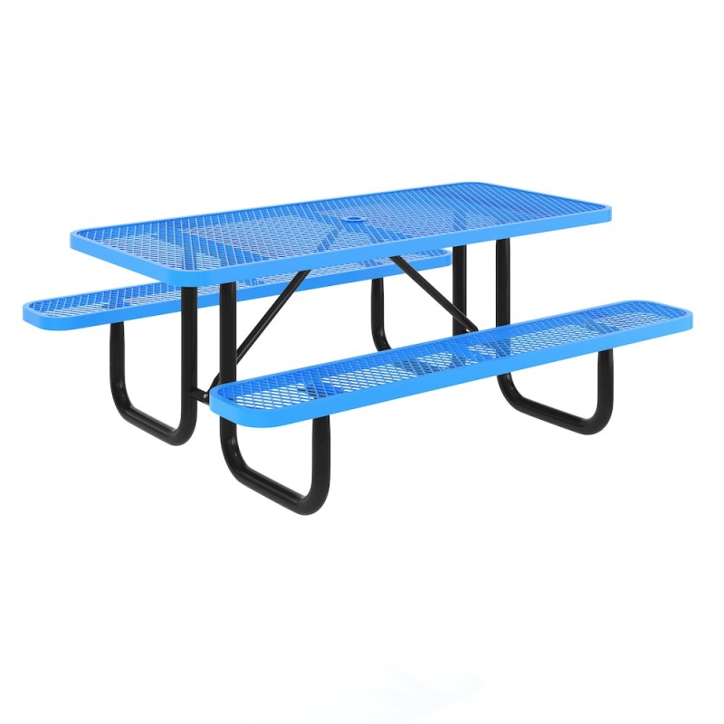 Mantilla 6' Rectangular Outdoor Picnic Table, Blue