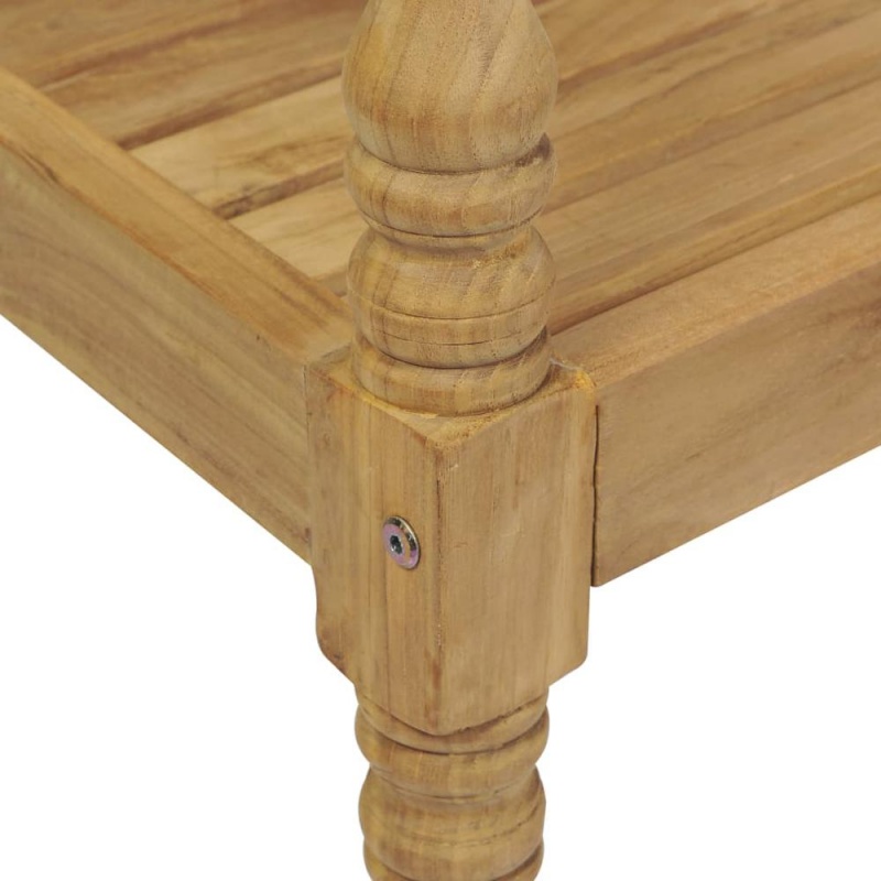 Vidaxl Batavia Bench With Beige Cushion 59.1" Solid Teak Wood 2184