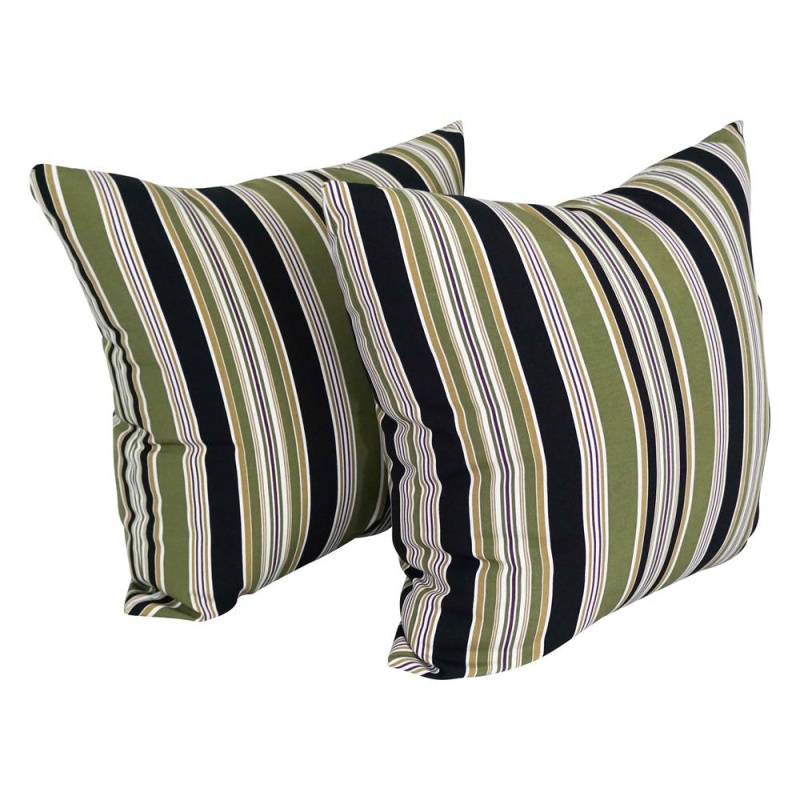 Outdoor Patterned Spun Polyester 25-Inch Jumbo Throw Pillows (Set of 2)