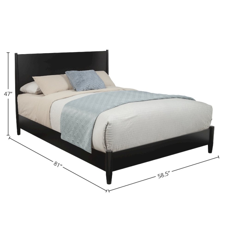 Flynn Full Platform Bed, Black