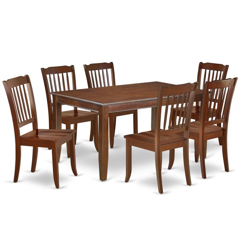 Dining Room Set Mahogany, Duda7-Mah-w