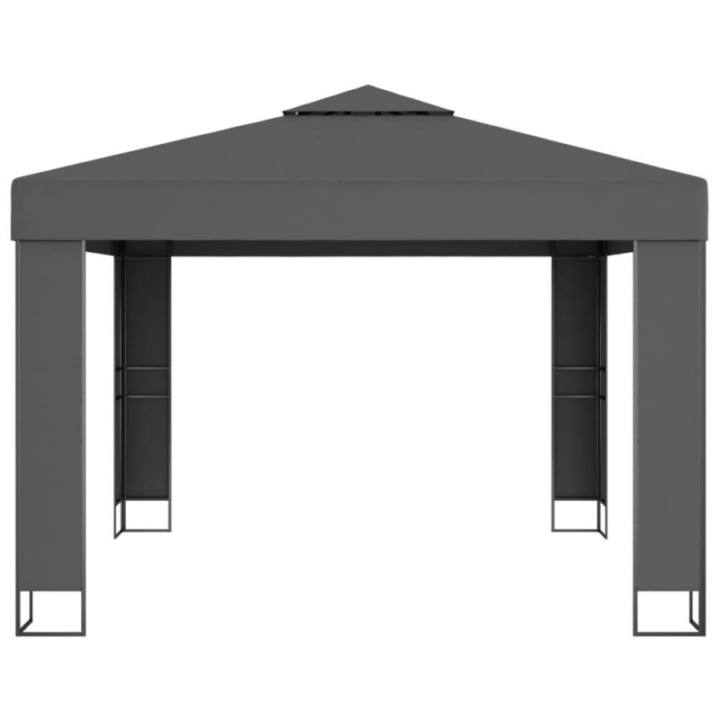 Vidaxl Gazebo With Double Roof 118.1"X118.1" Anthracite 7952