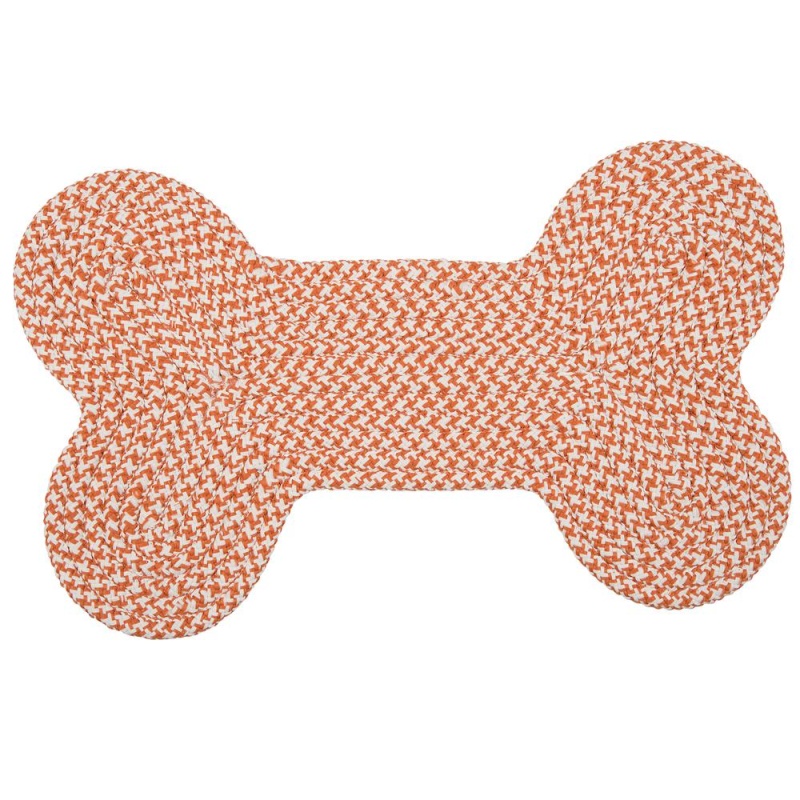 Dog Bone Houndstooth Bright - Orange 22"X34"