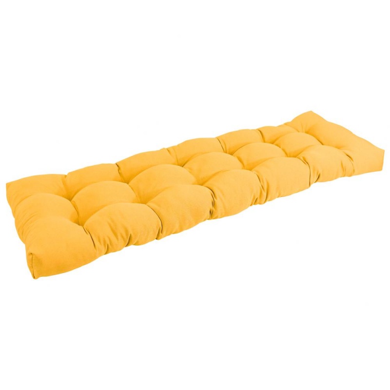 60-Inch by 19-Inch Tufted Solid Twill Bench Cushion