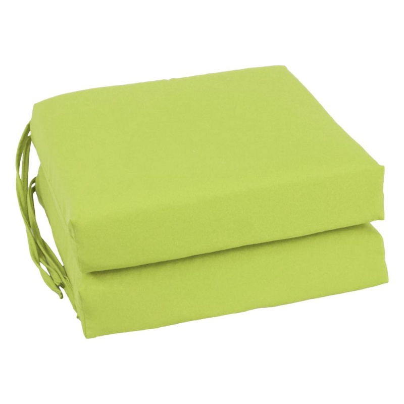 Blazing Needles Indoor 16" X 16" Twill Chair Cushion, Mojito Lime