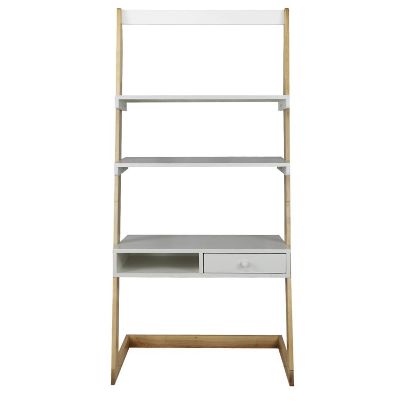 Freestanding Ladder Desk With Drawer