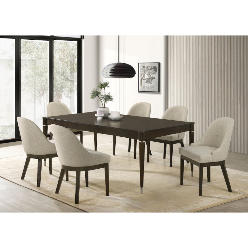 Reseda 7-Piece Rectangular Dining Set Ash Brown