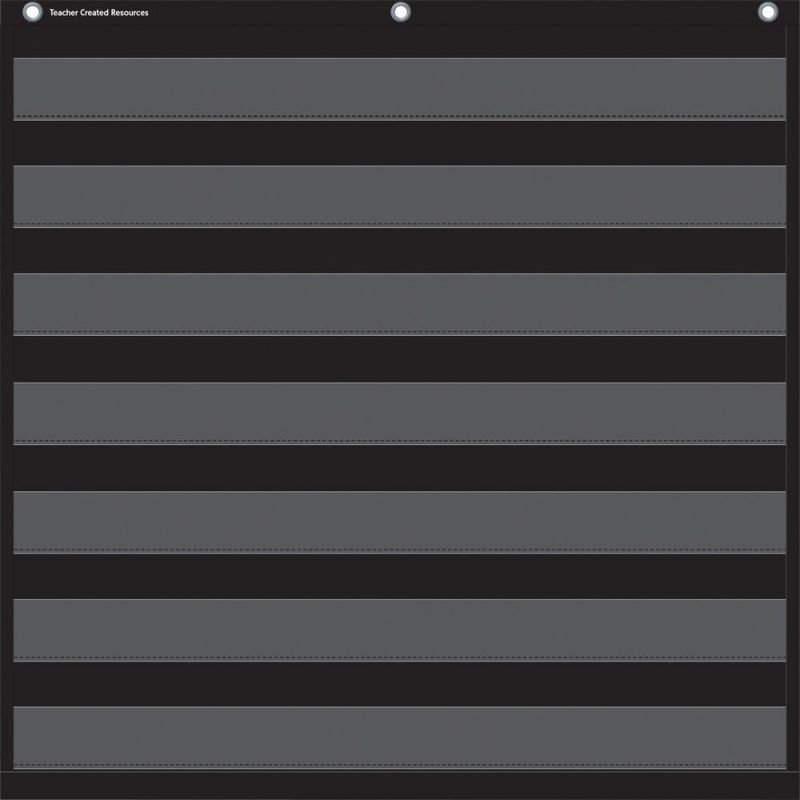 Teacher Created Resources Black 7 Pocket Chart - Learning Chart for Organized Classrooms