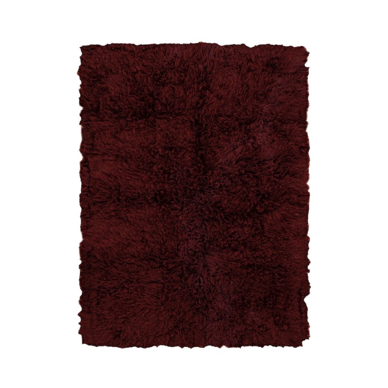 Linon 3A Flokati Burgundy 9x12 Rug