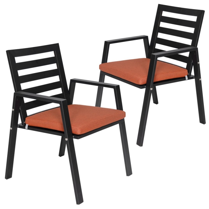 Chelsea Modern Patio Dining Armchair Set Of 2