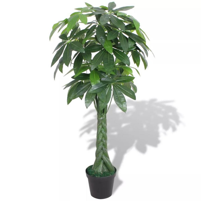 Vidaxl Artificial Fortune Tree Plant With Pot 57" Green