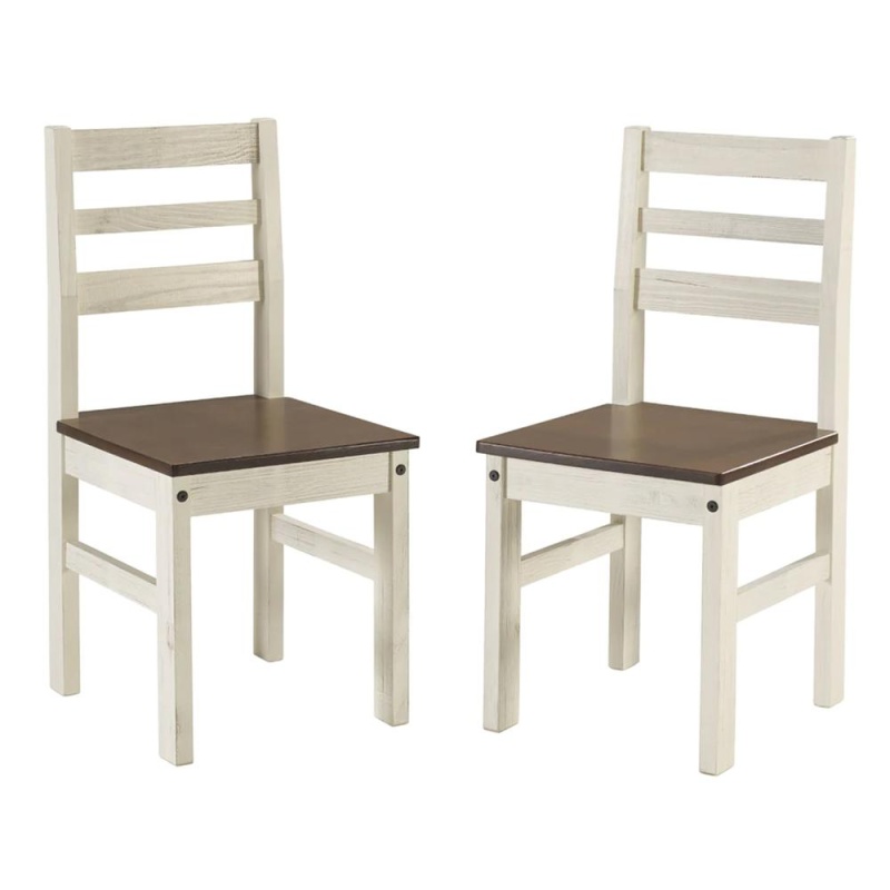 Model Cadb107 Cottage Series Dining Chairs (Set Of 2) In Distressed White