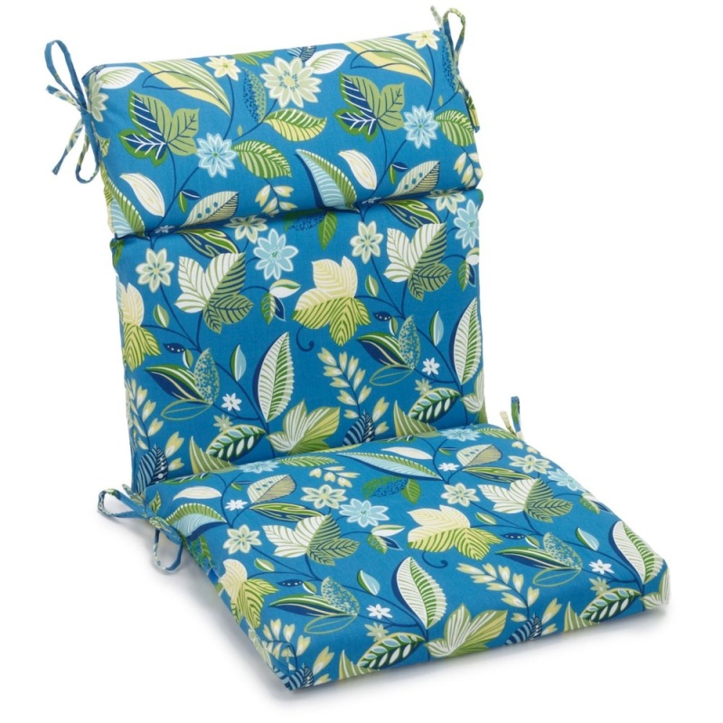 22-Inch by 45-Inch Polyester Patterned Outdoor Seat/Back Chair Cushion