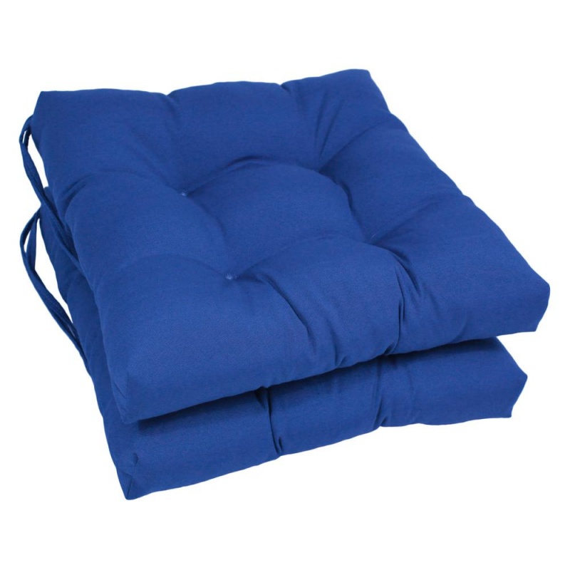 16-Inch Solid Twill Square Tufted Chair Cushions (Set Of 6) 916X16sq-T-6Ch-Tw-Rb