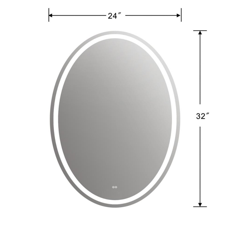 Speculo Back Lit LED Mirror 4000K Warm White 24" Wide