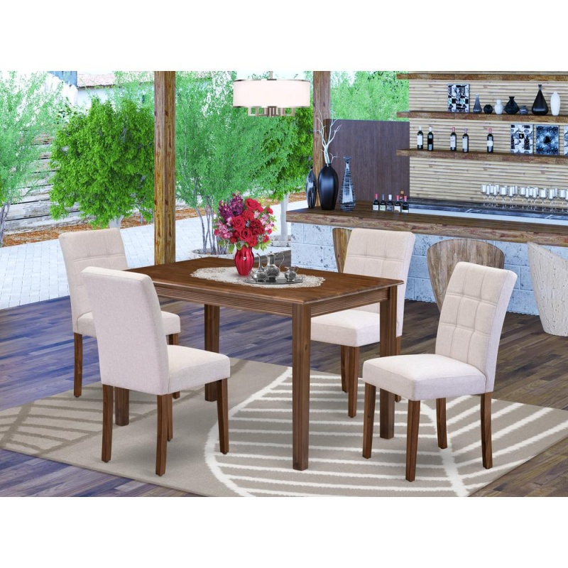 5 Piece Modern Dining Table Set Contain A Dining Room Table
